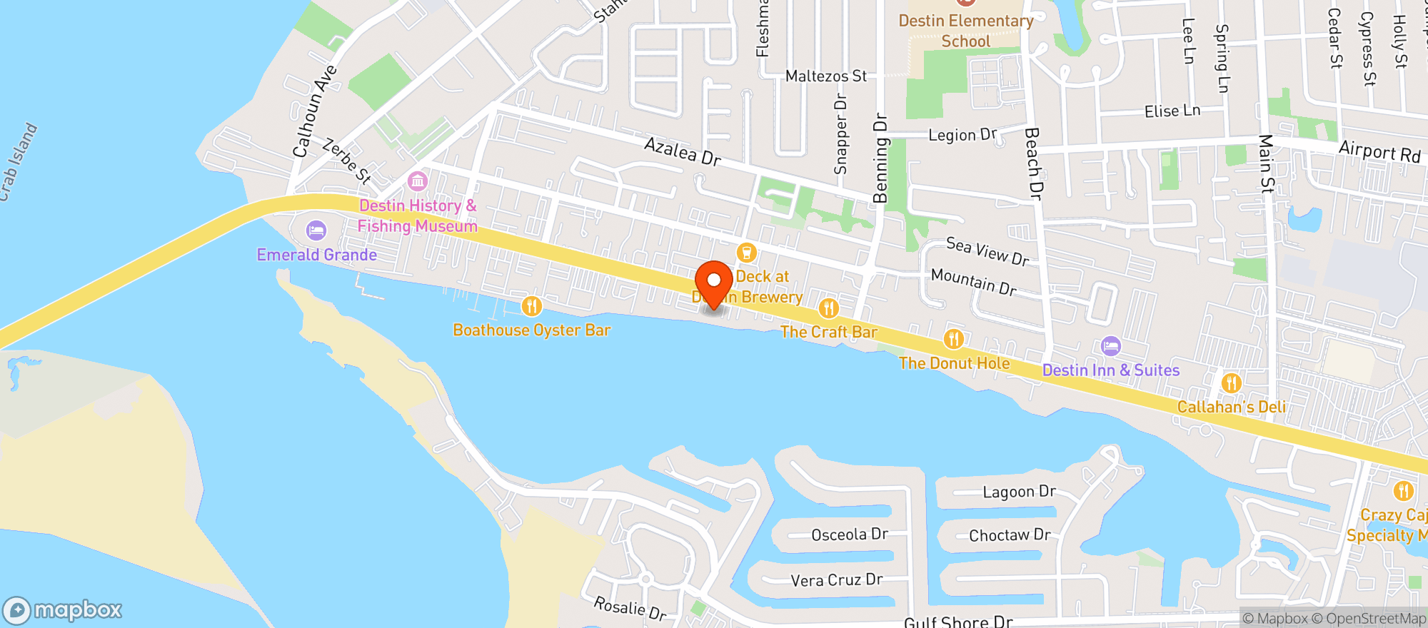 Map showing BOSHAMPS SEAFOOD & OYSTER HOUSE