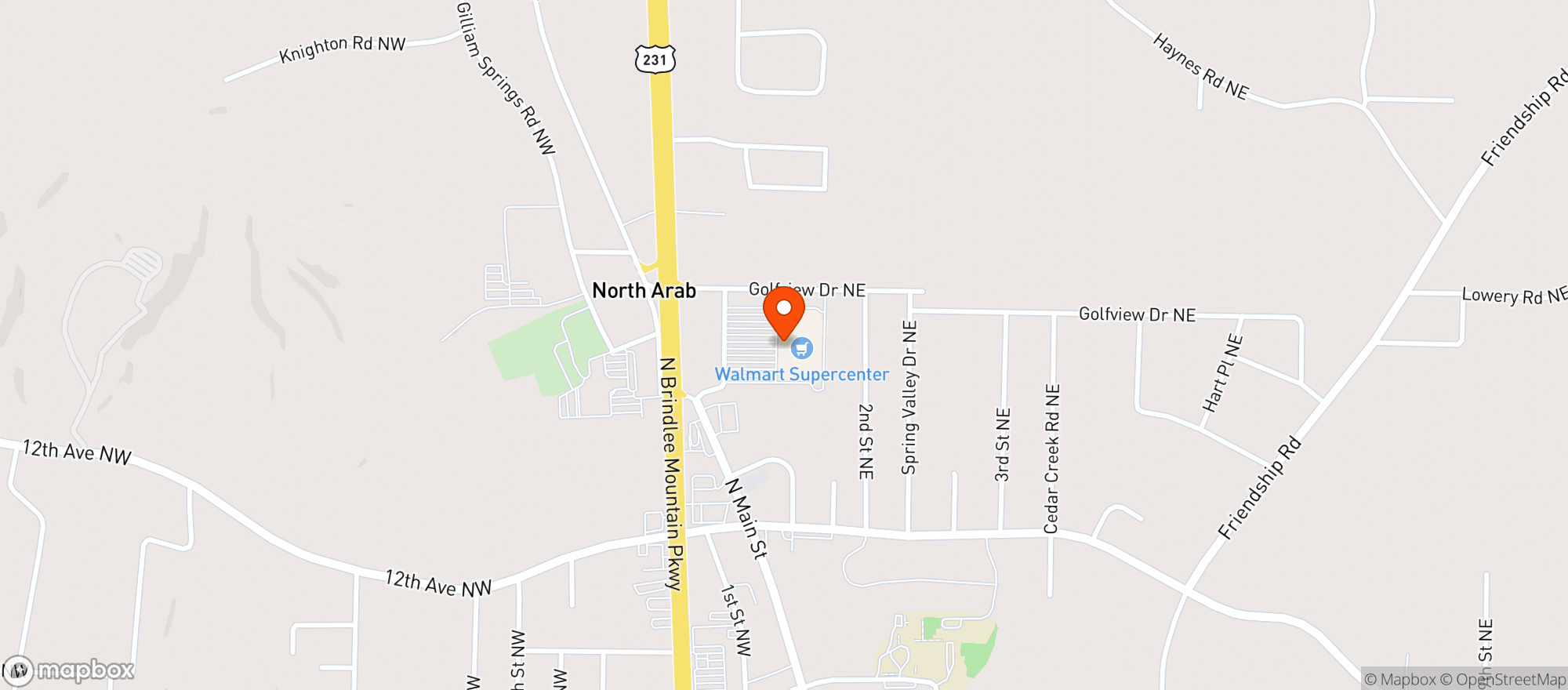 Map showing Walmart Supercenter