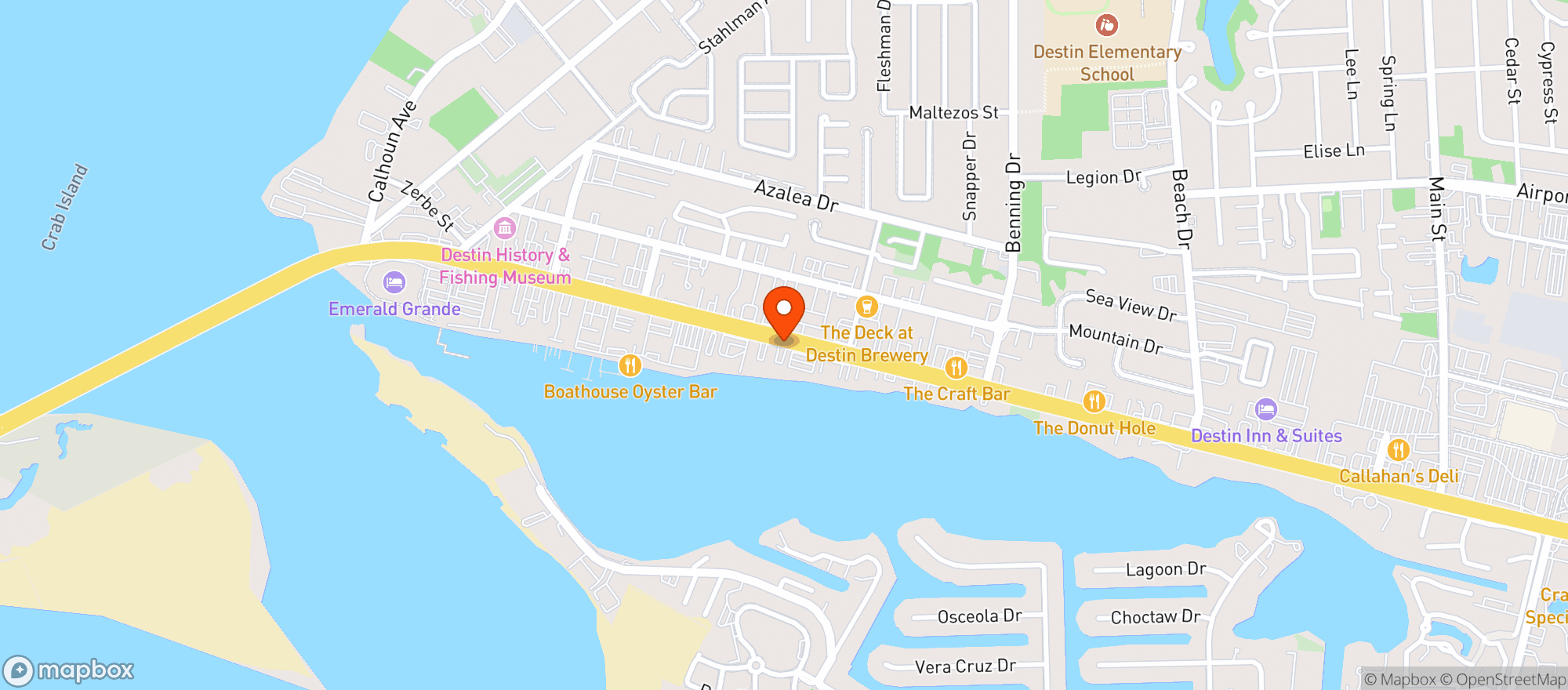 Map showing Marina Cafe