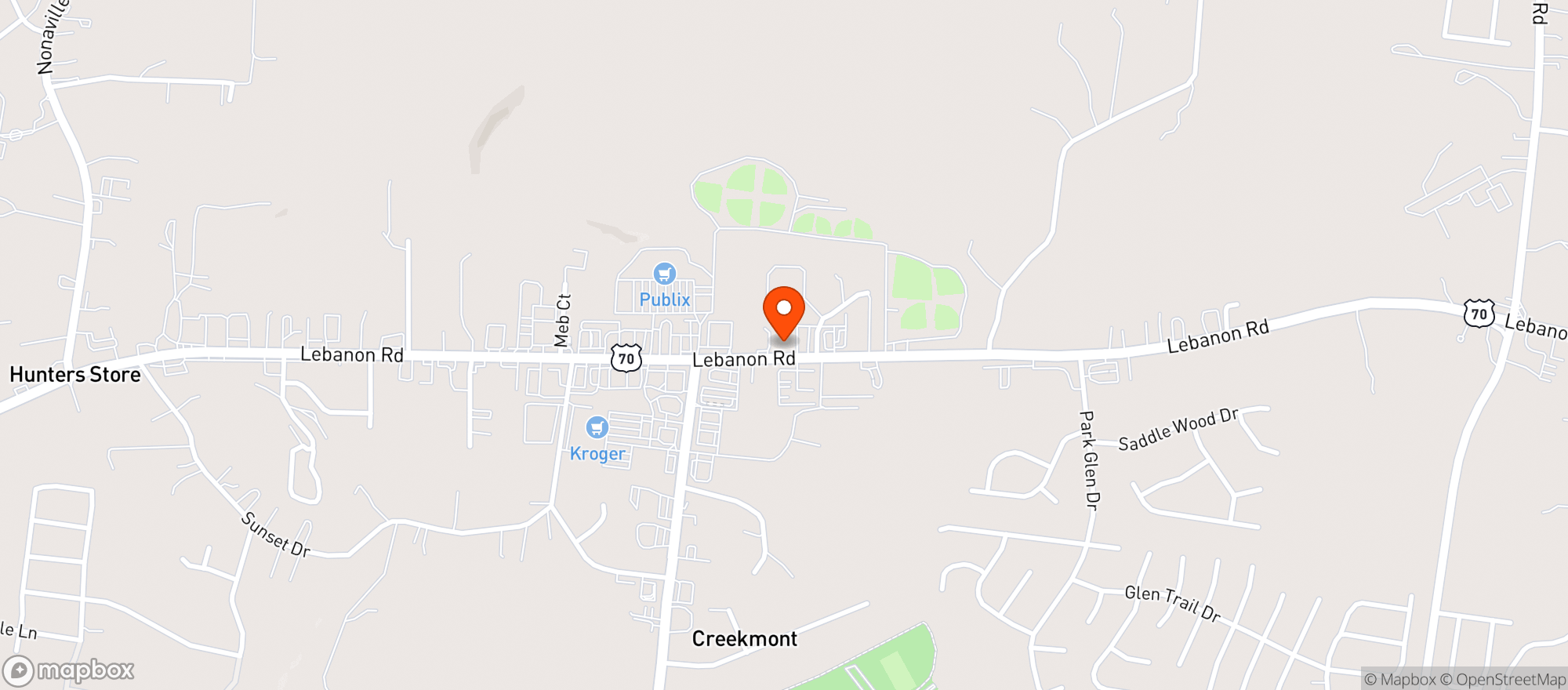 Map showing Mt Juliet Beer Co