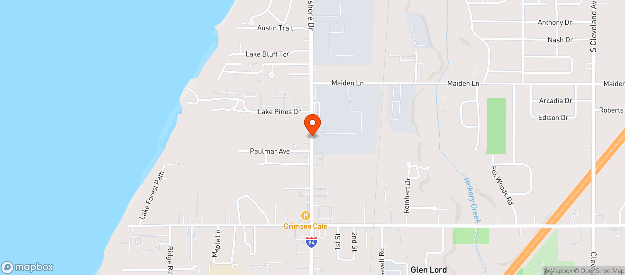 Map showing Liquor Locker