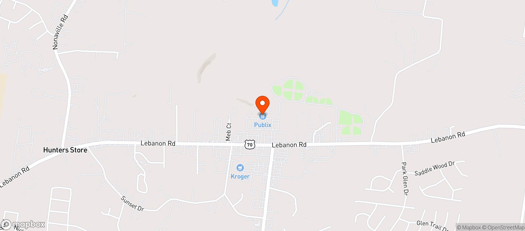 Map showing Publix