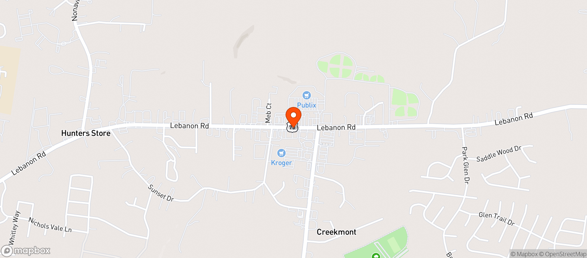 Map showing Mt Juliet Wine & Spirits
