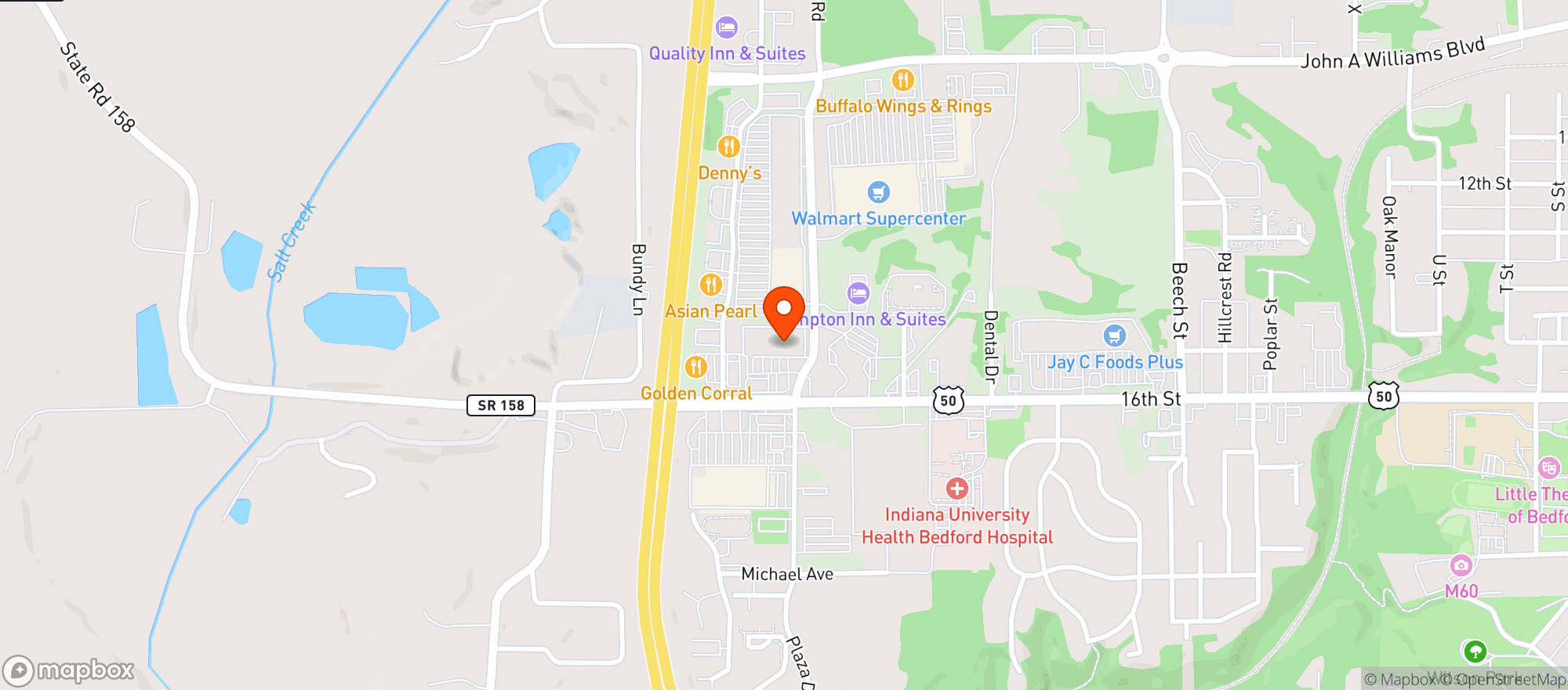 Map showing Big Red Liquors #16