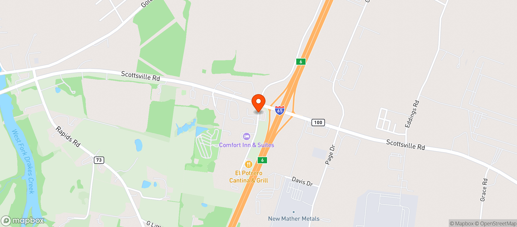 Map showing Steeplechase Spirits