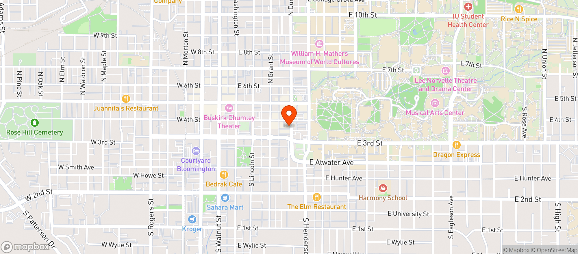 Map showing 420 Bloomington