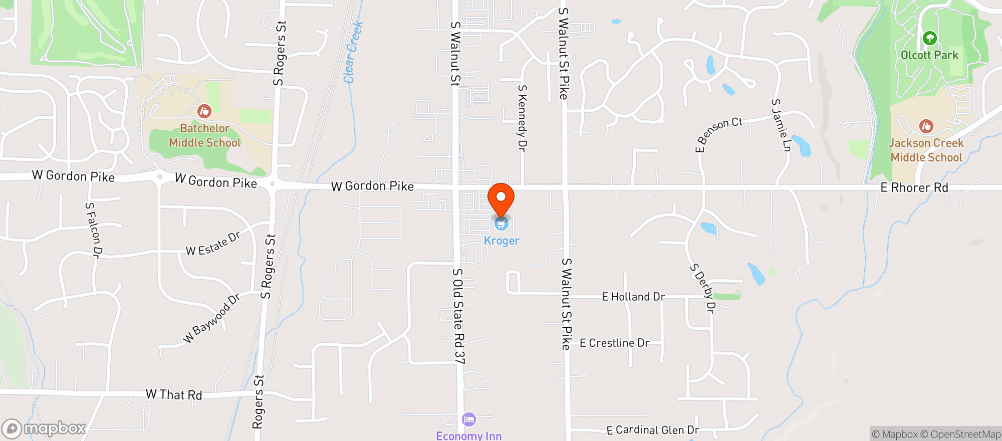 Map showing Kroger #900