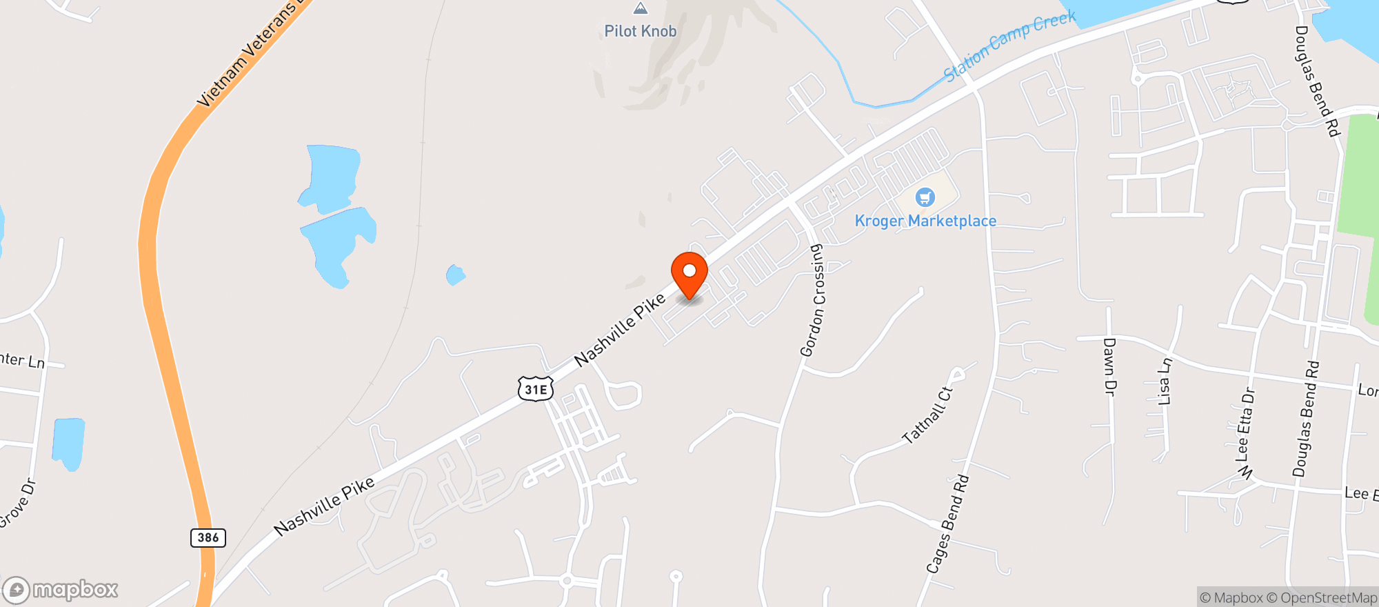 Map showing Rock N Dough Pizza