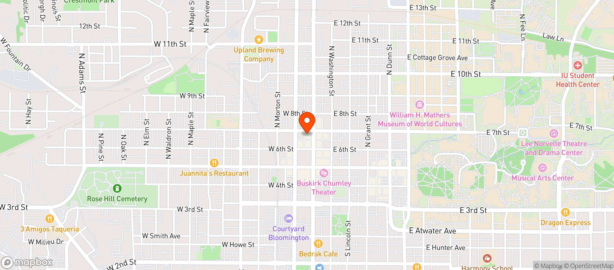 Map showing Wild Side Smoke Shop- Bloomington