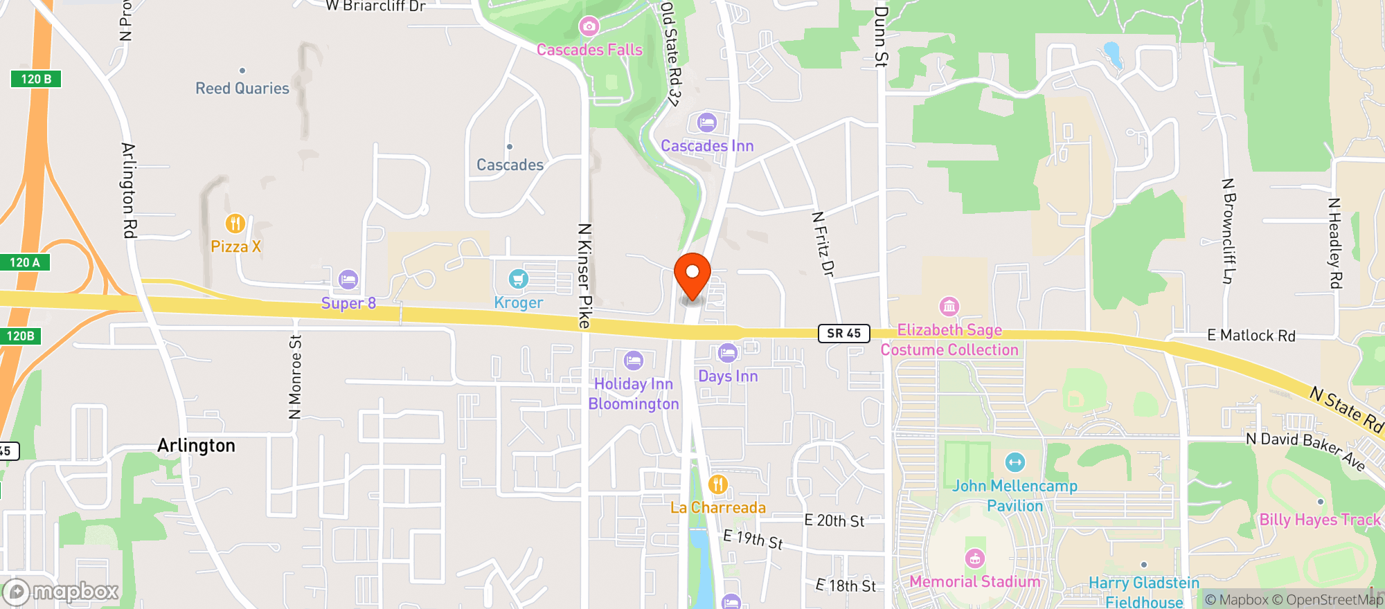 Map showing Big Red Liquors