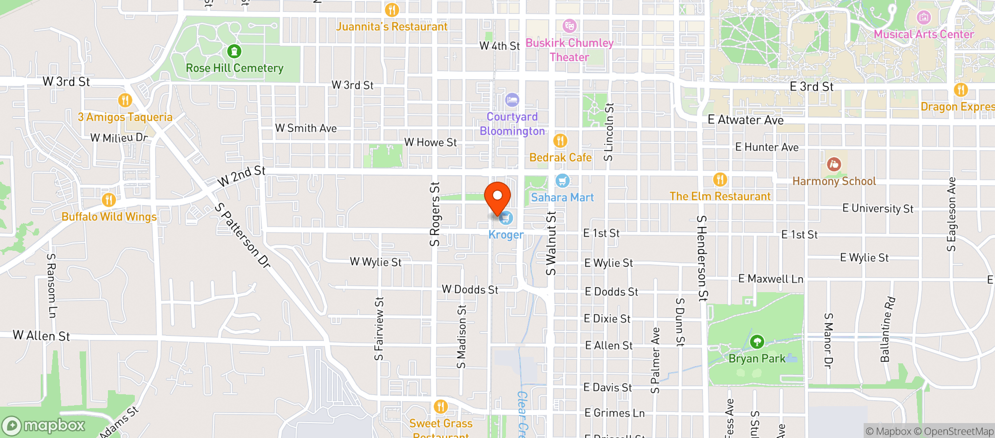 Map showing Kroger #91