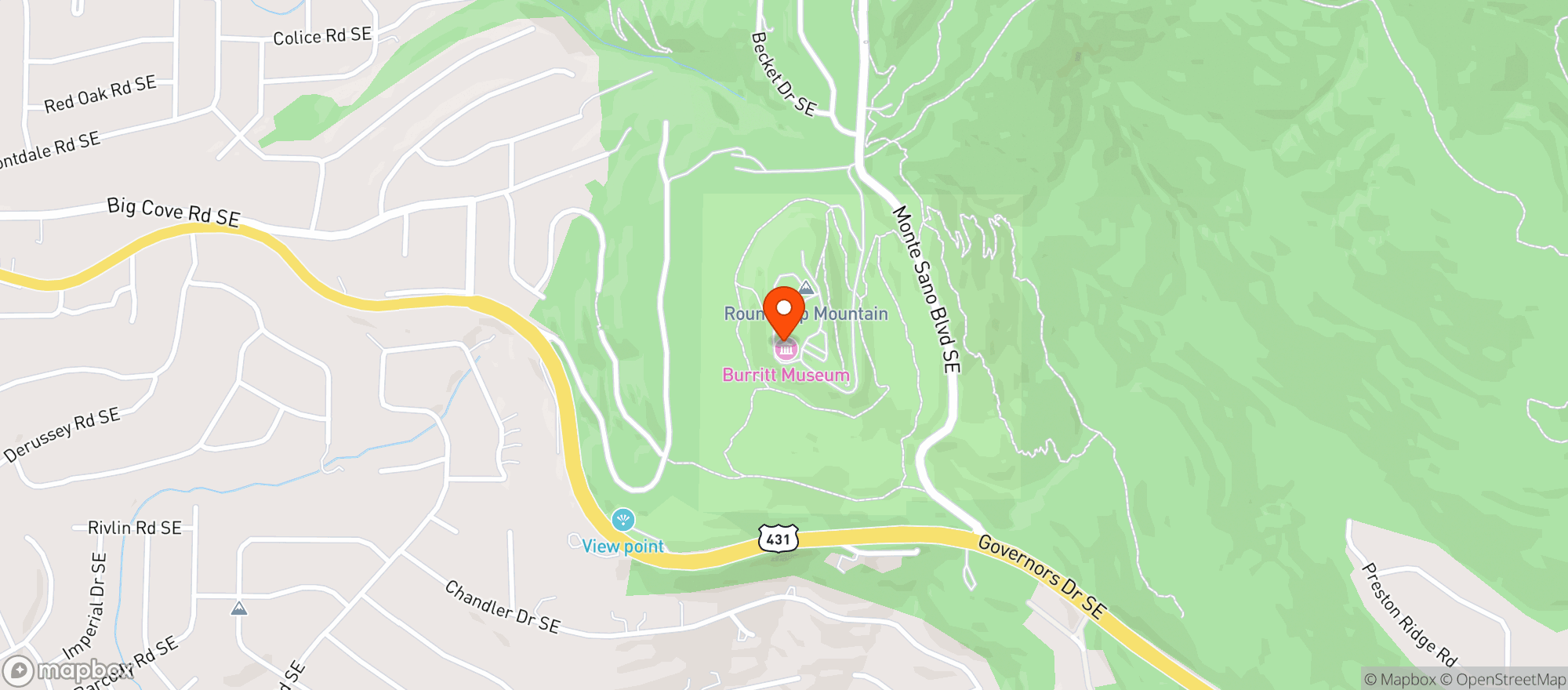 Map showing Burritt Museum