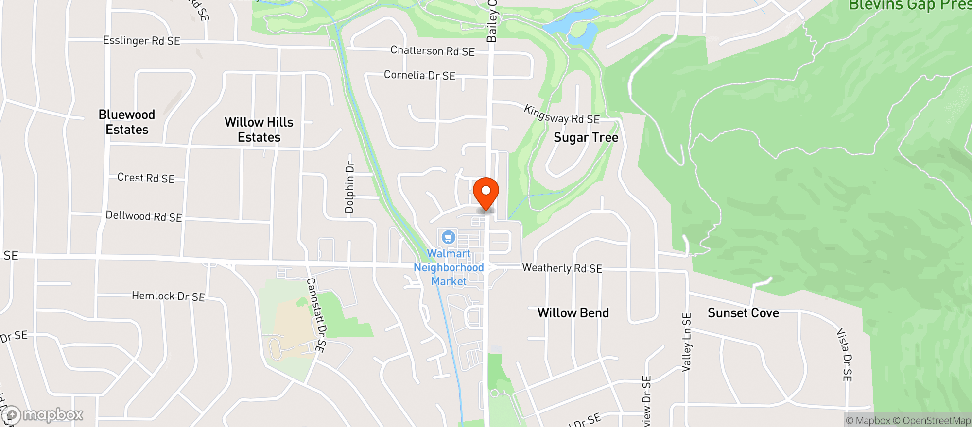 Map showing Walmart Neighborhood Market