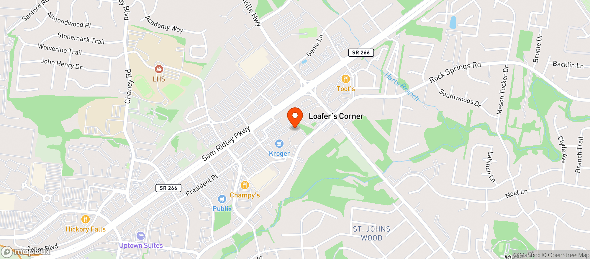 Map showing The Casual Pint of Smyrna