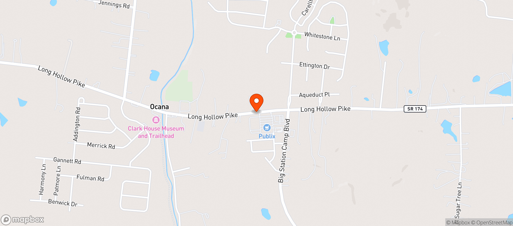 Map showing Casa Agave
