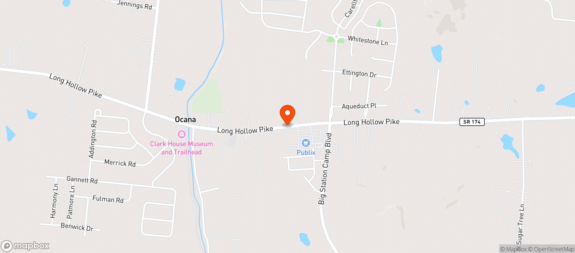 Map showing Publix Super Market