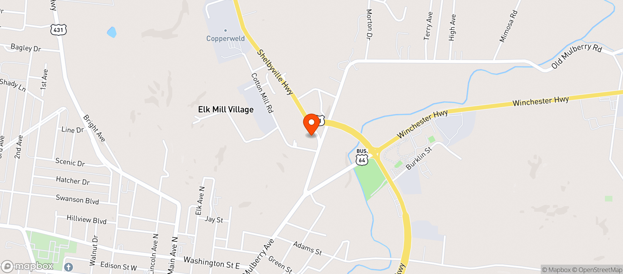Map showing East End Liquors (Fayetteville