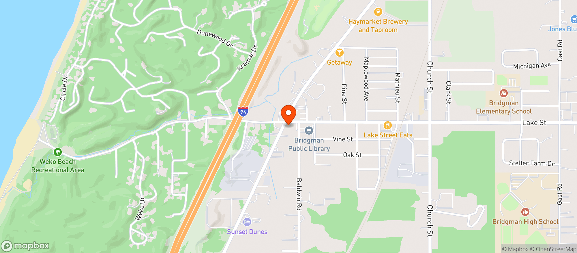 Map showing EMMA Hearth & Market
