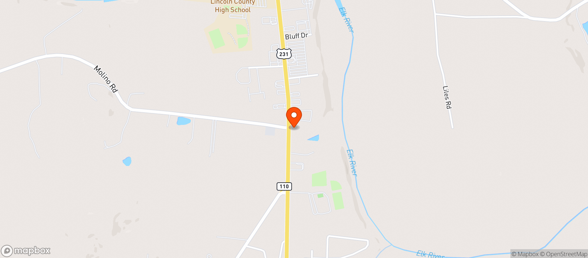 Map showing Liquor Locker (Fayetteville)