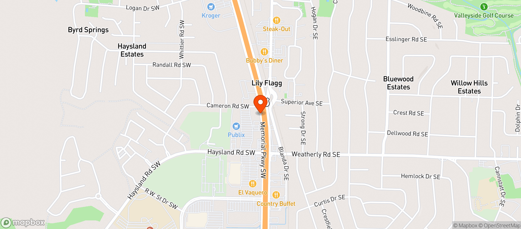 Map showing Publix Super Market
