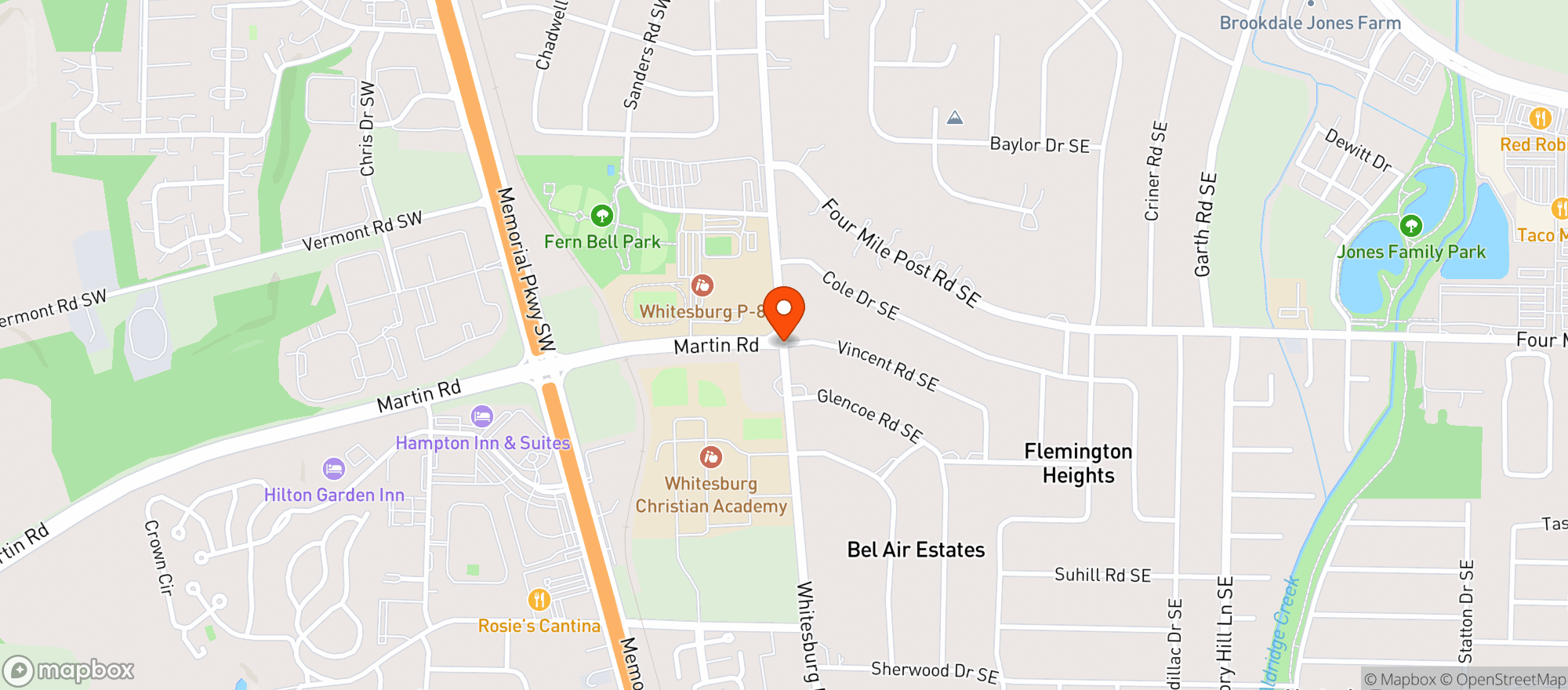 Map showing Redstone Aafes Express #1031915