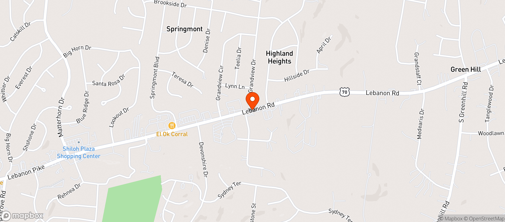Map showing Shell Food Mart