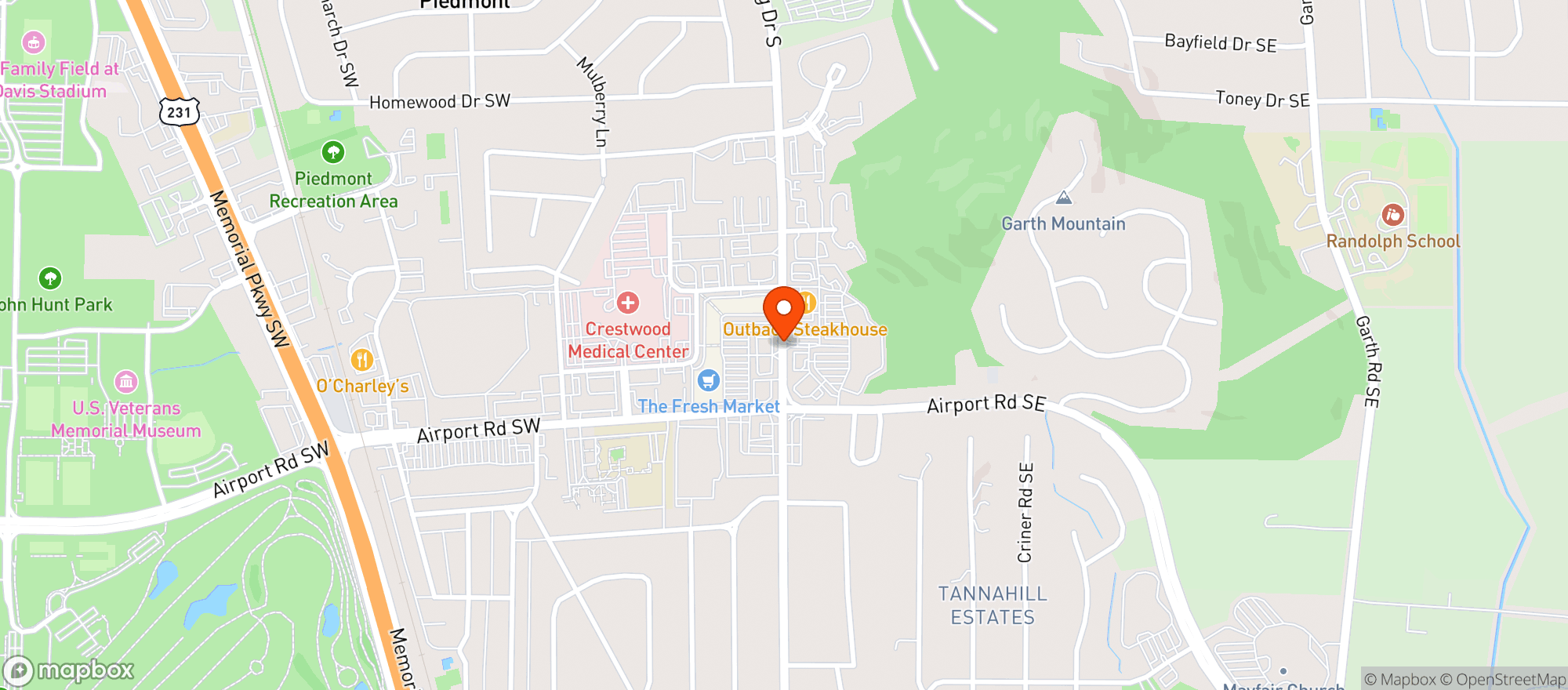 Map showing Publix Super Market