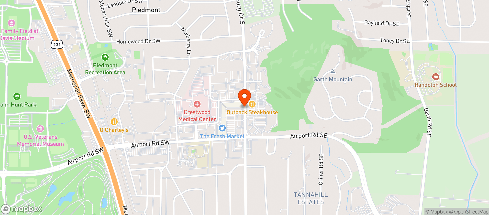 Map showing The Fresh Market