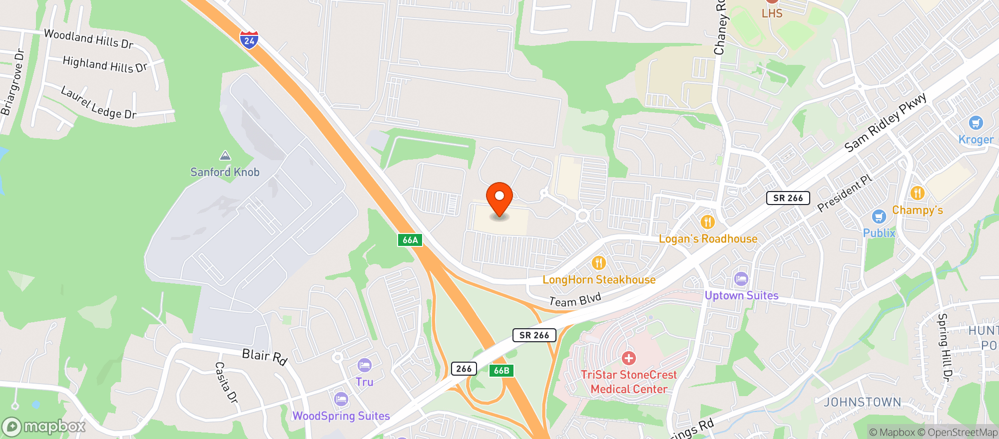 Map showing Target Smyrna