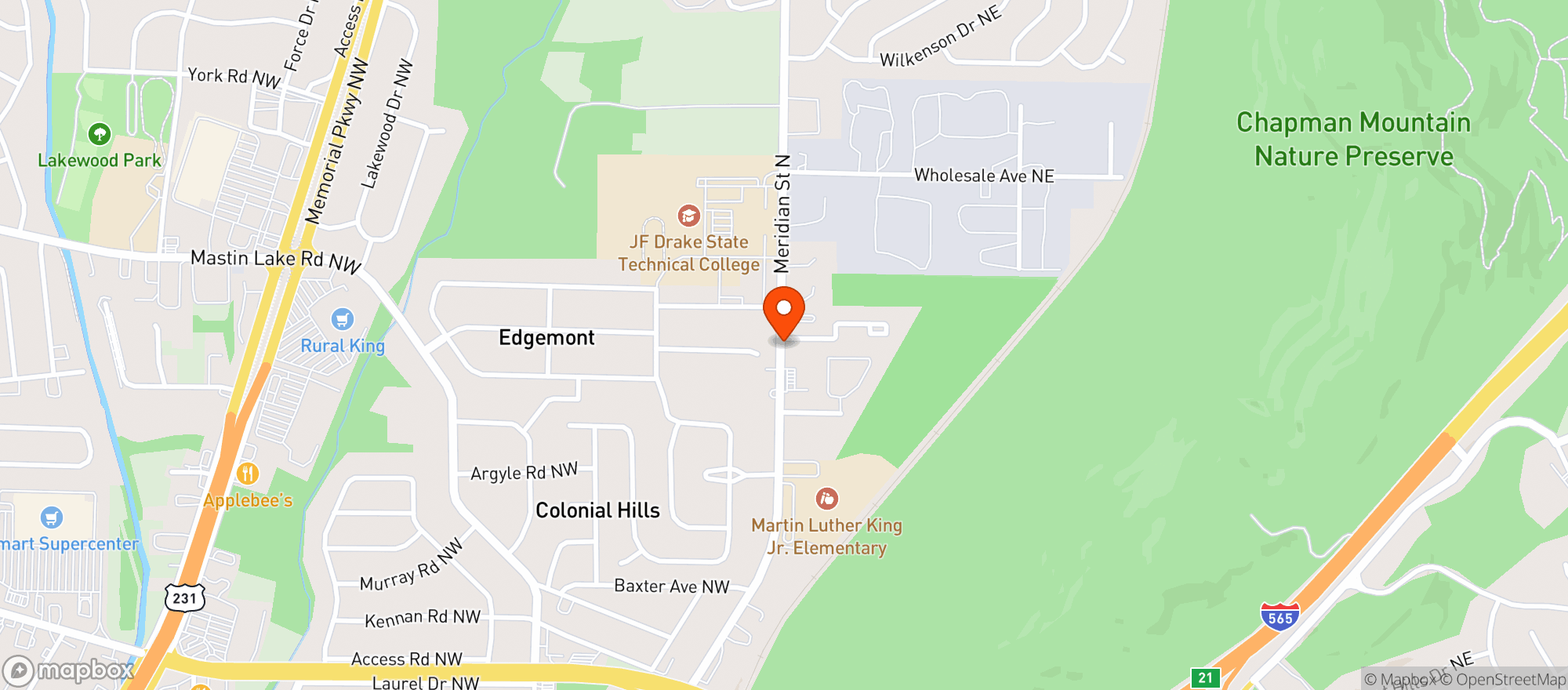 Map showing Hop In