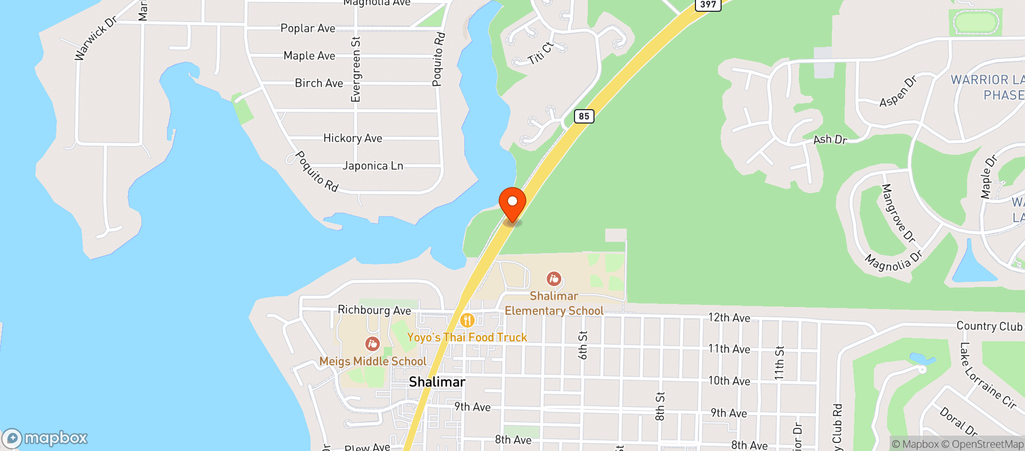 Map showing Gnc