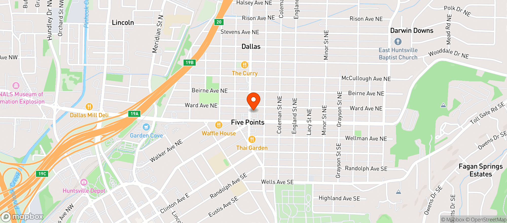 Map showing Papa Jacks #2