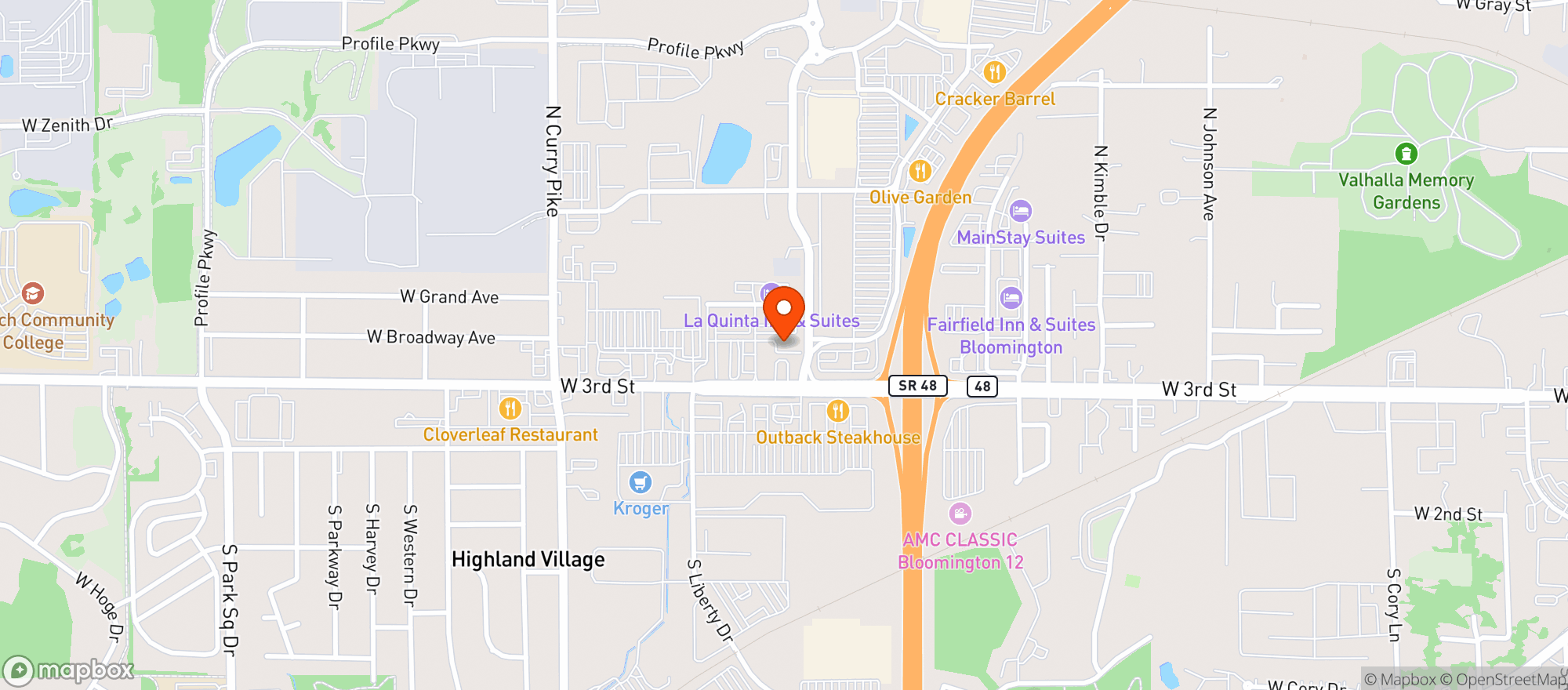 Map showing My Thai Cafe