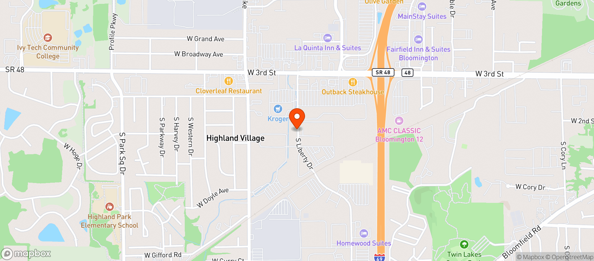 Map showing Kroger