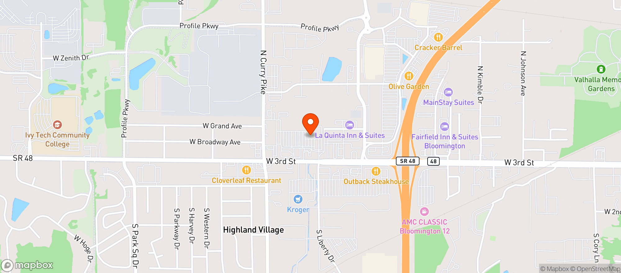 Map showing Fresh Thyme Farmers Market