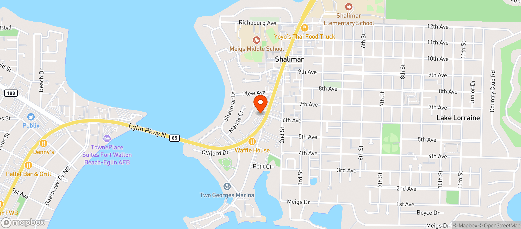 Map showing Peppers Mexican Grill & Cantina