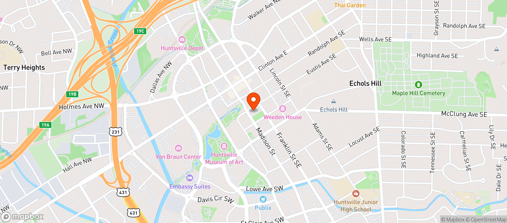 Map showing Voodoo Lounge