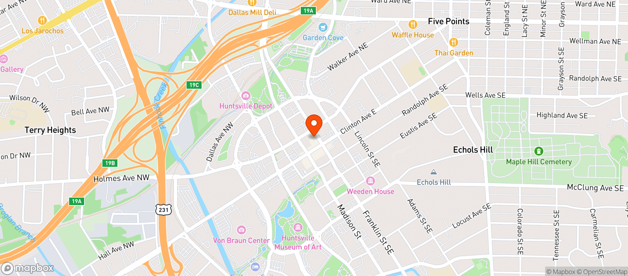 Map showing One Eleven Bar And Kitchen