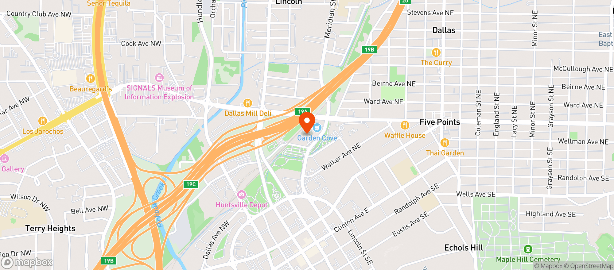 Map showing The Furniture Factory Bar