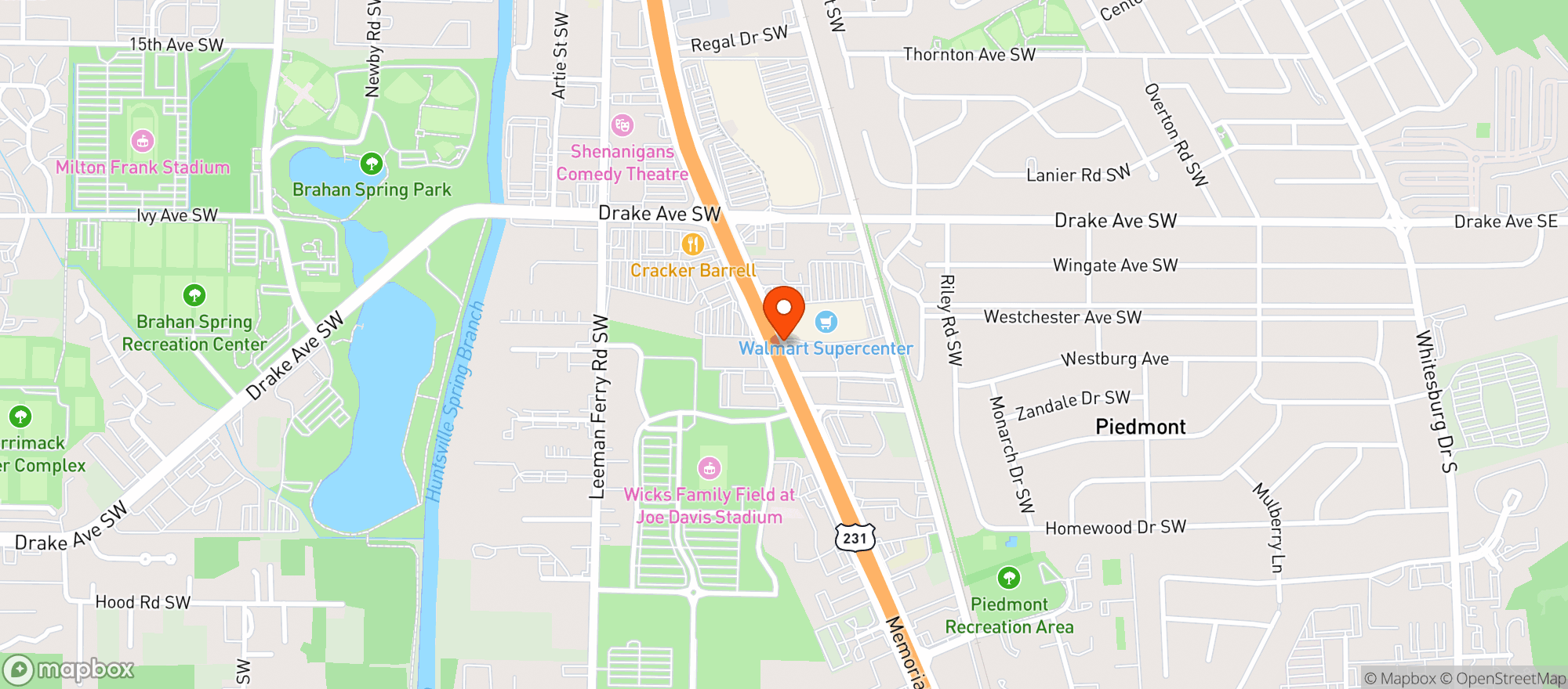 Map showing Walmart Supercenter