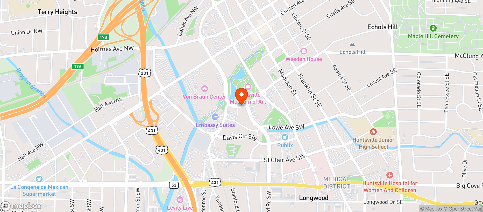 Map showing Condado Tacos