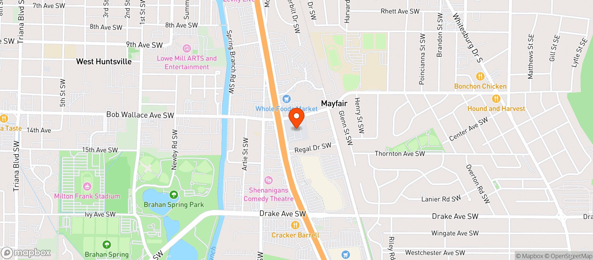 Map showing Char Restaurant