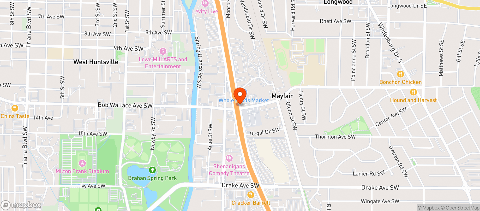 Map showing Whole Foods Market