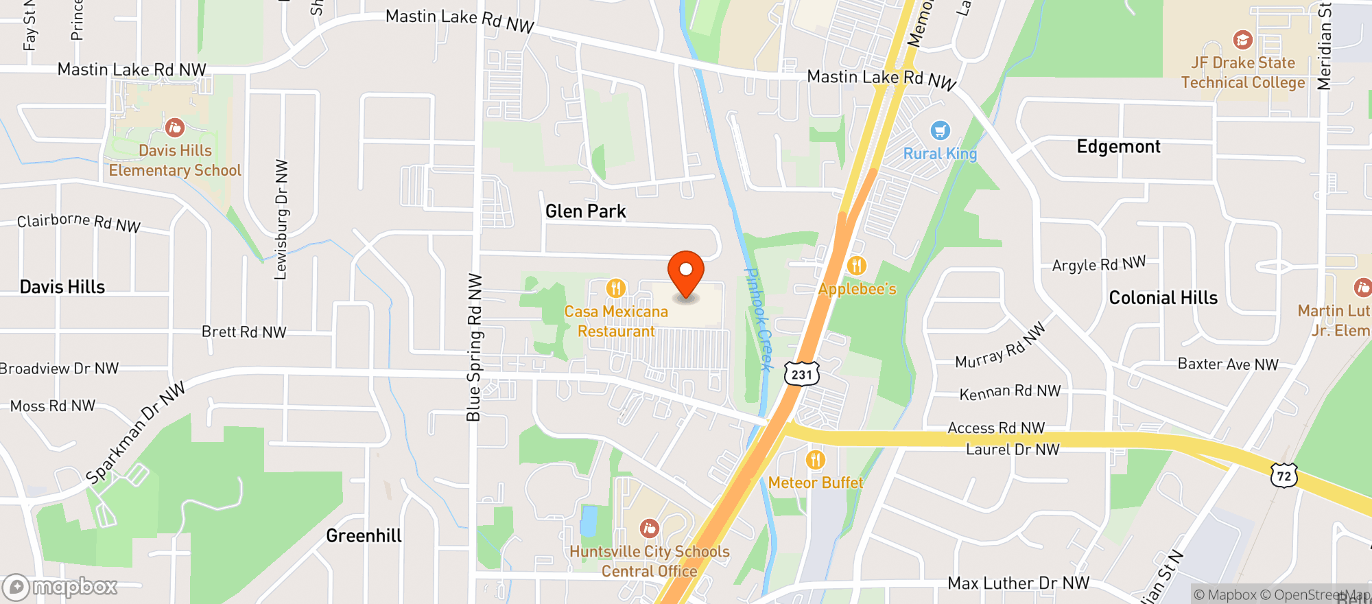 Map showing Walmart Supercenter