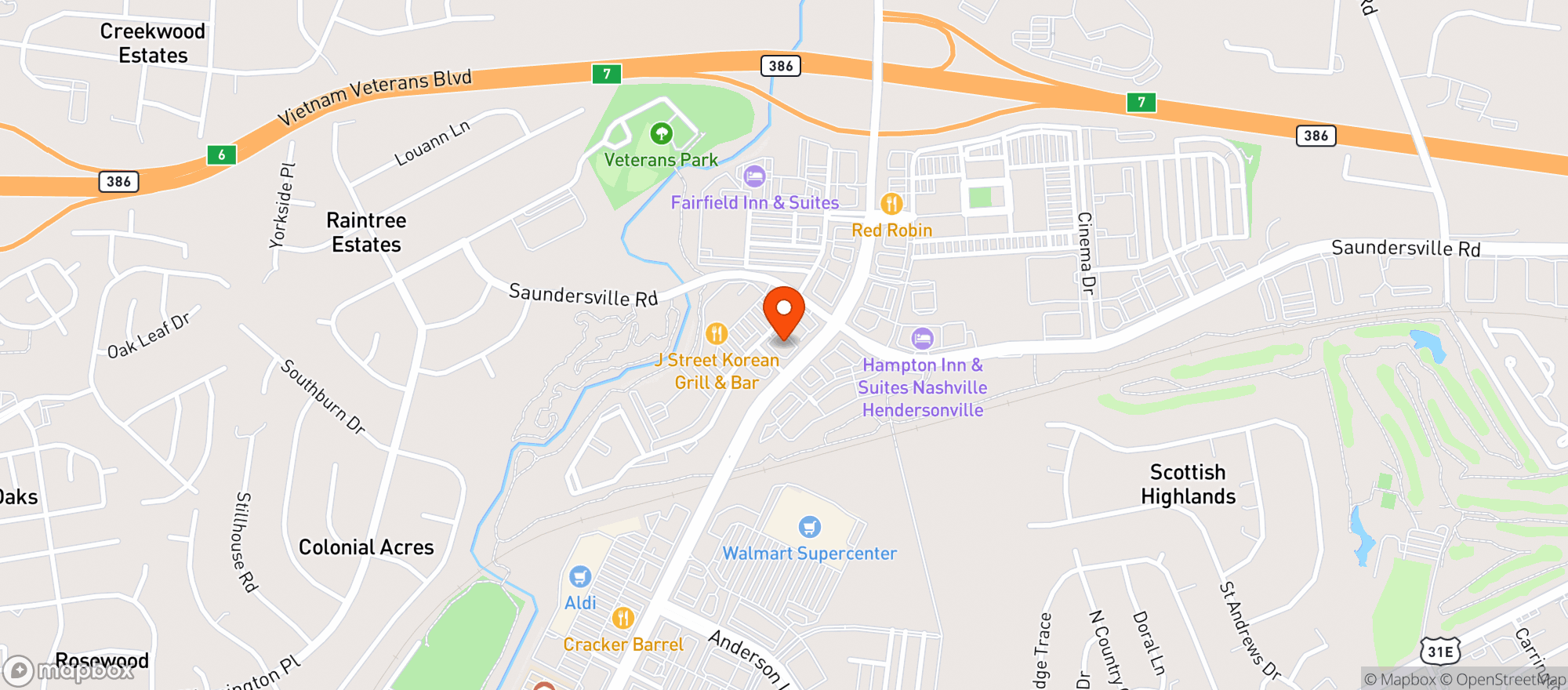 Map showing Pour Vous Wine and Spirits
