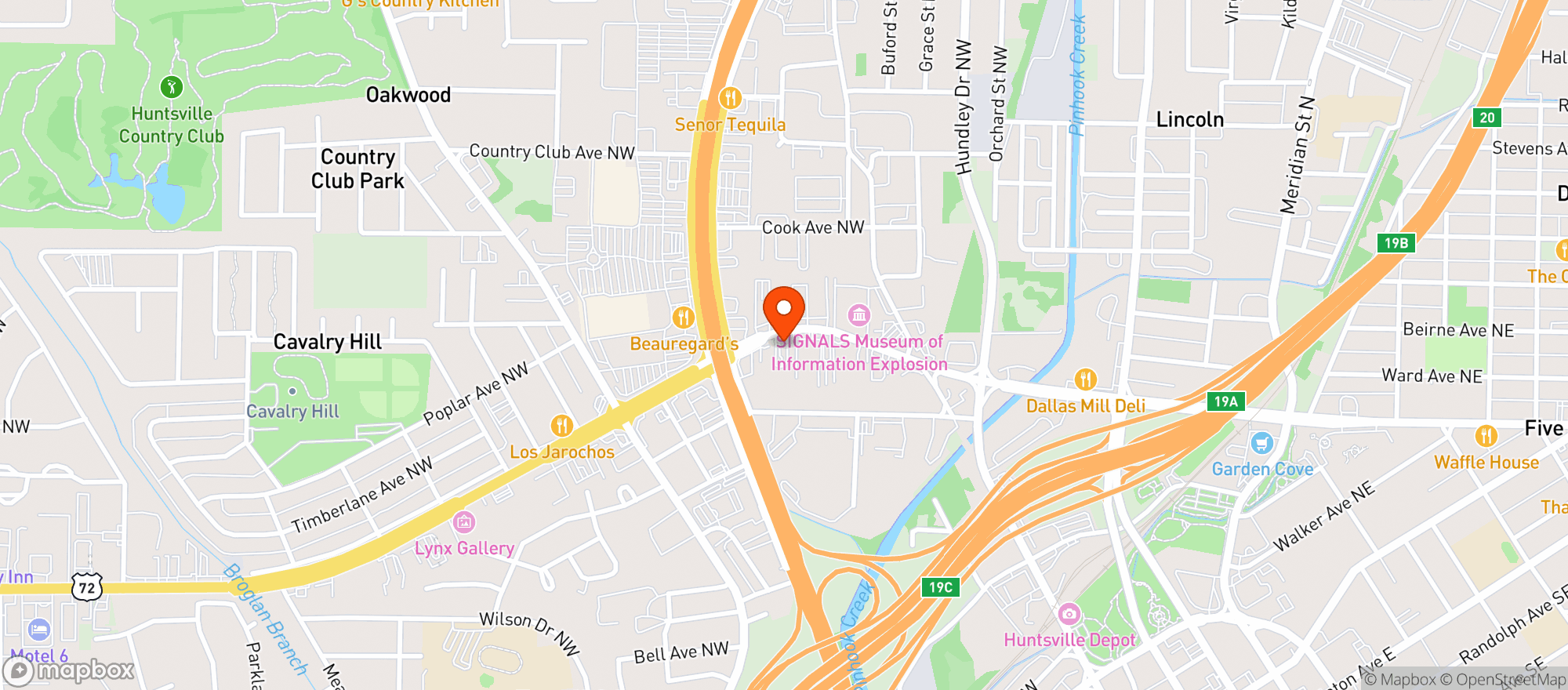 Map showing Spankys