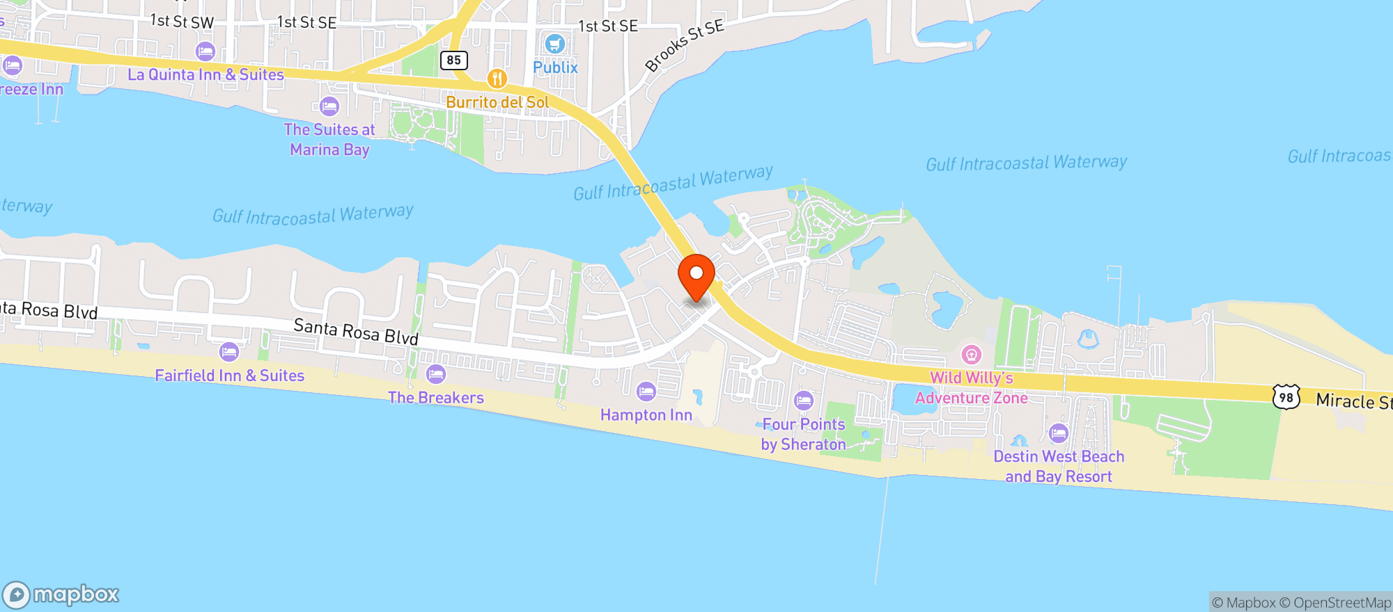 Map showing Tom Thumb # 58