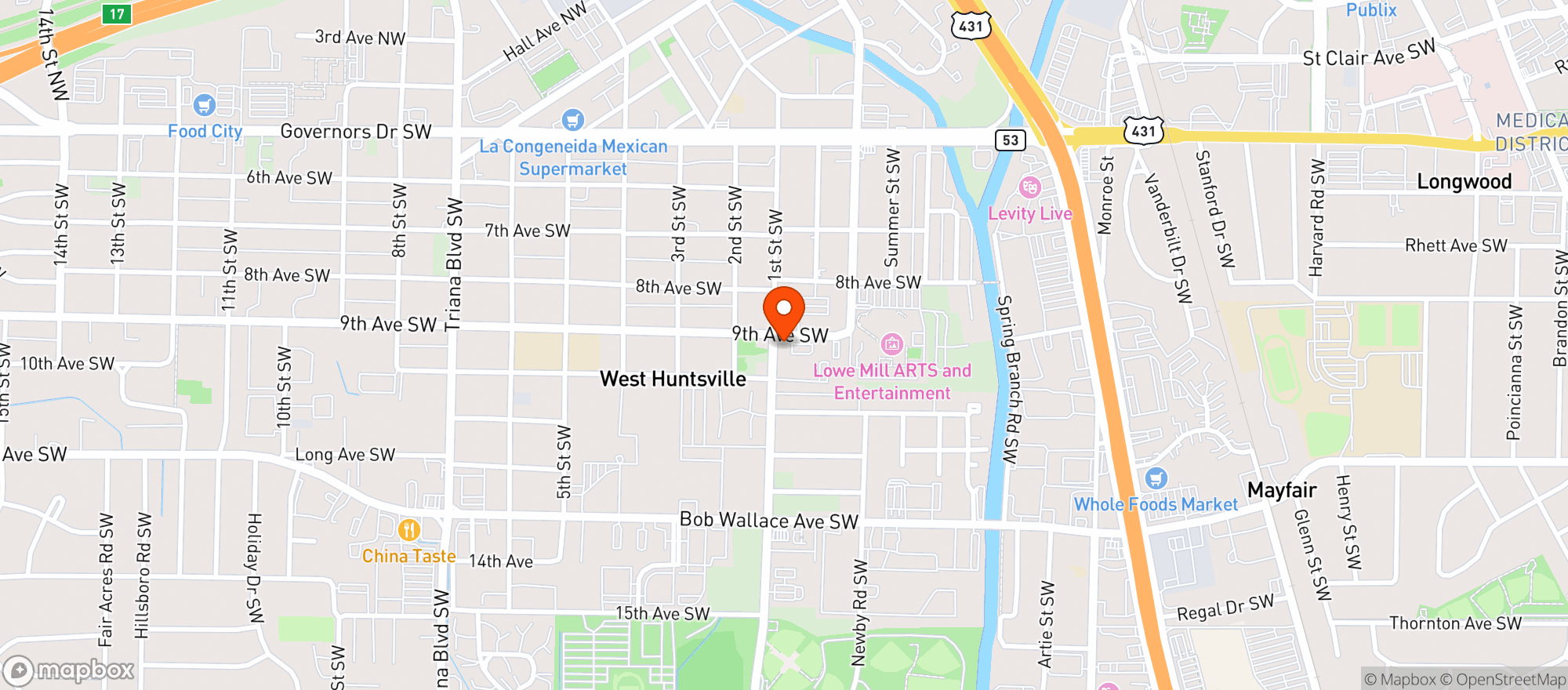 Map showing Gold Sprint