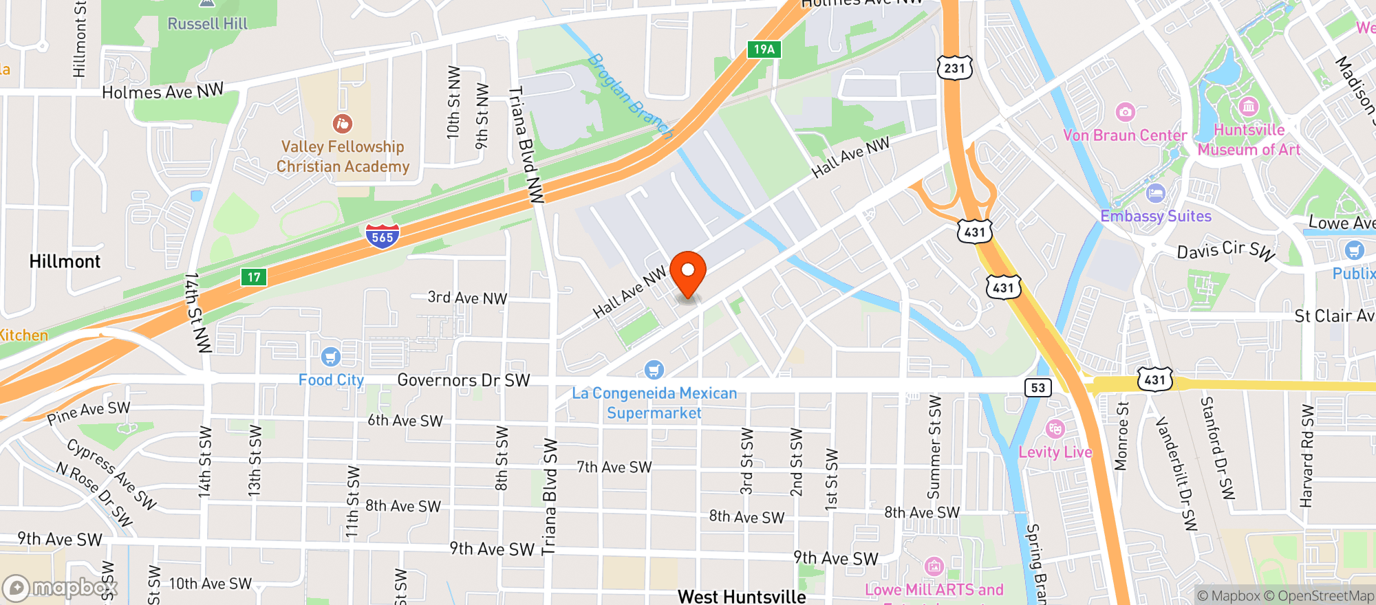 Map showing Rock N Roll Sushi