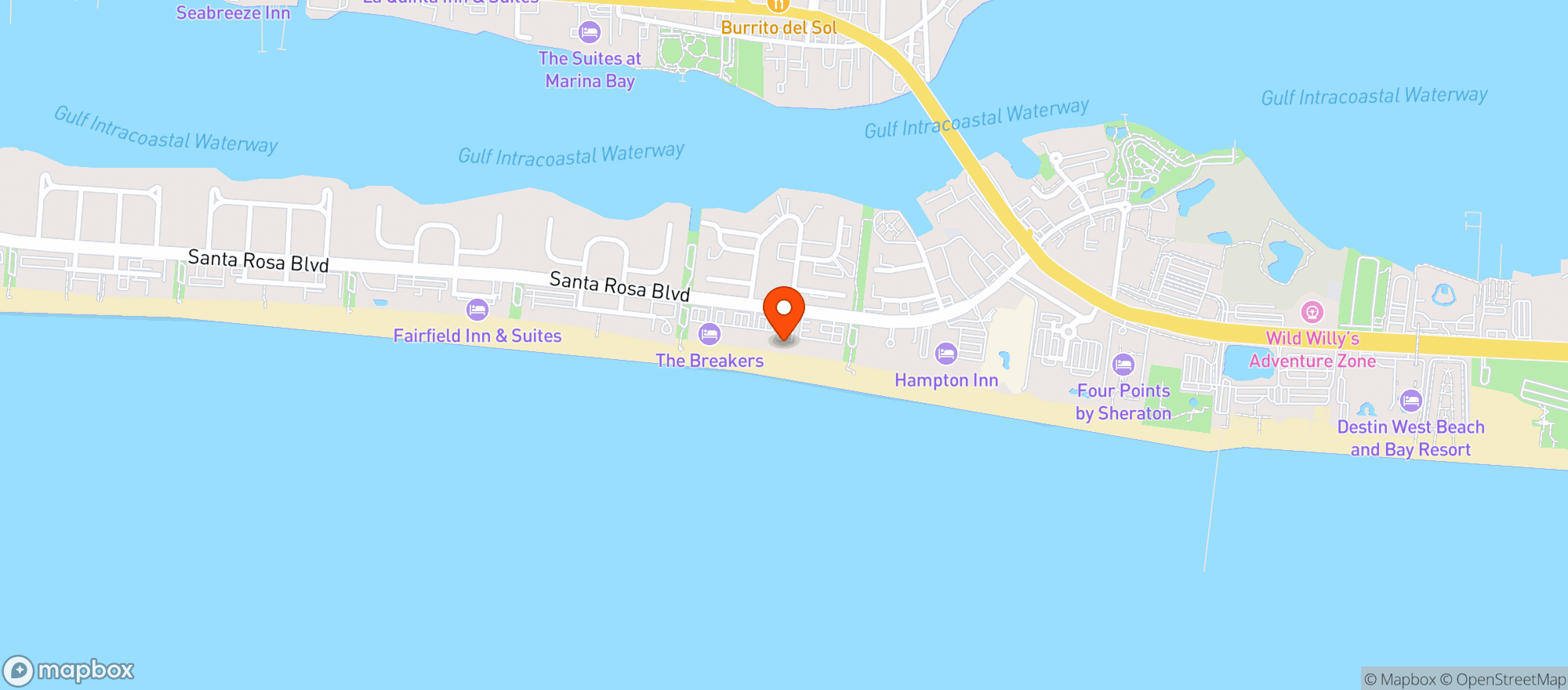 Map showing Beal House
